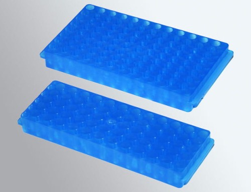dwustronny statyw EPPENDORF 0,5-2,0 ml 96 pól NIEBIESKI