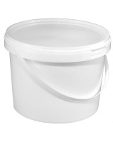 Wiaderko PP 03000ml z pokrywką, okrągłe, białe, atest PZH