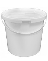 Wiadro PP 05000ml z pokrywką, okrągłe, białe, atest PZH