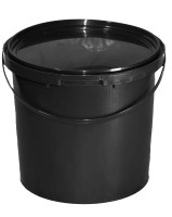 Wiadro PP 05000ml z pokrywką, okrągłe, czarne, atest PZH