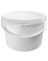 Wiadro PP 10000ml z pokrywką, okrągłe, białe, atest PZH