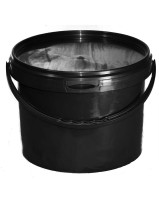 Wiadro PP 10000ml z pokrywką, okrągłe, czarne, atest PZH