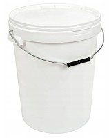 Wiadro PP 25000ml z pokrywą, okrągłe, białe, atest PZH