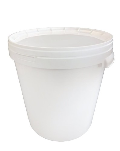 Wiadro PP 33000 ml z pokrywą, okrągłe, białe, atest PZH