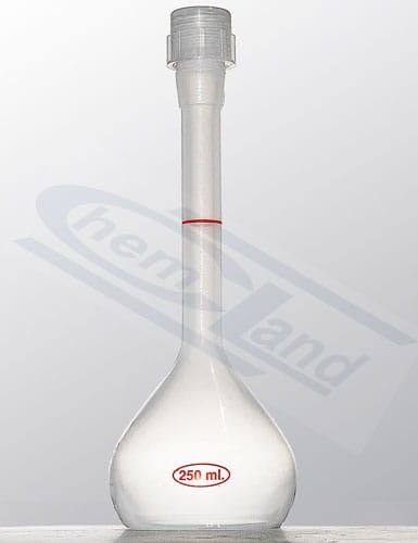 PP volumetric flask with screw cap 0250ml