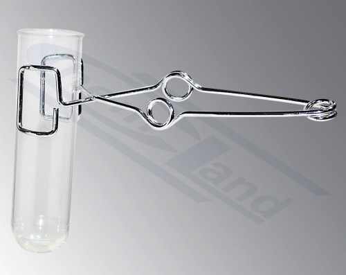 metalowy uchwyt na rurkę do Ø 30 mm długość 130 mm niklowany z uchwytem na palec