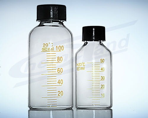bottle with screw cap and scale 050ml BORO 3.3