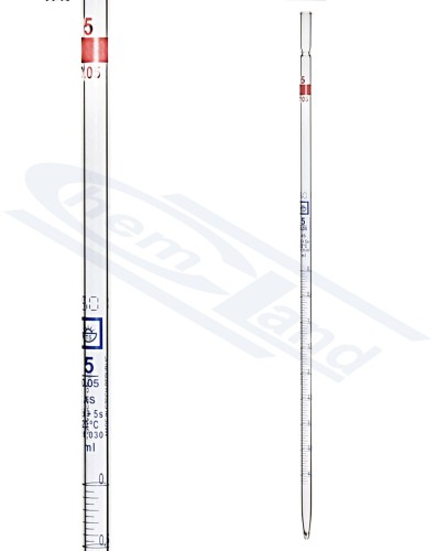 CZECH 025 (0,1) cl AS multi-measurement pipette series certificate, blue scale