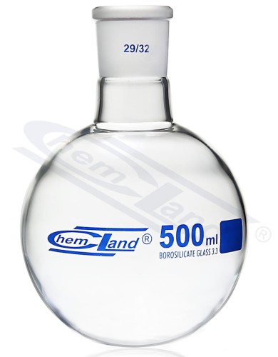 Kolba okrągłodenna 01000ml mielona 29/32 CHEMLAND NEW LINE