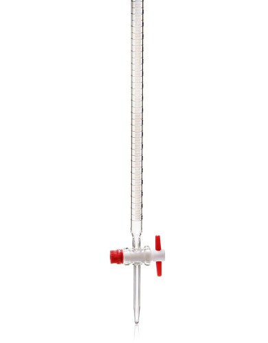 kran biurety prostej PTFE skala brąz kl B 050ml CHEMLAND NEW LINE