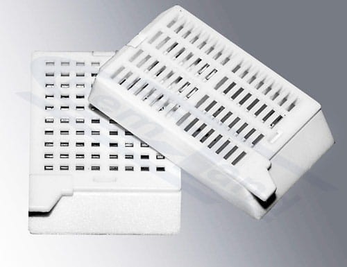 Histopathology cassette rectangular holes, WHITE op=250 pcs.