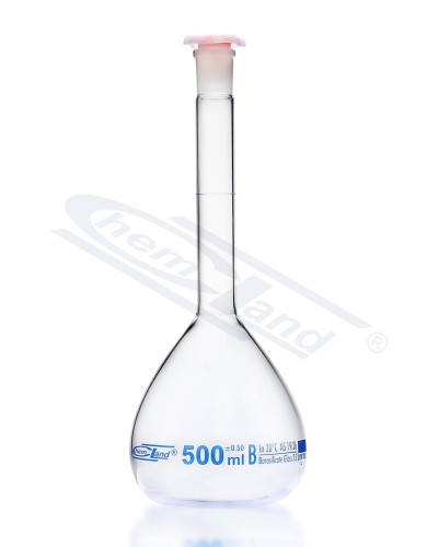 volumetric flask cl B0010ml 10/19 CHEMLAND - blue scale NEW LINE