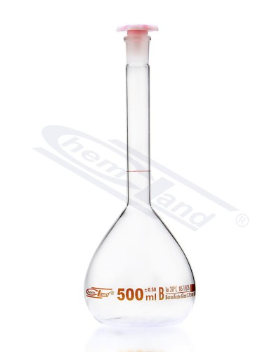 volumetric flask cl B 0250ml s/bronze 14/23 CHEMLAND NEW LINE