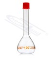 volumetric flask with brown scale certificate cl A 0010ml with screw cap GL14 CHEMLAND NEW LINE
