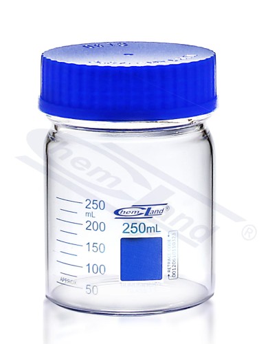 Bottle with cap BORO 3.3 GL80 00250ml CHEMLAND NEW LINE