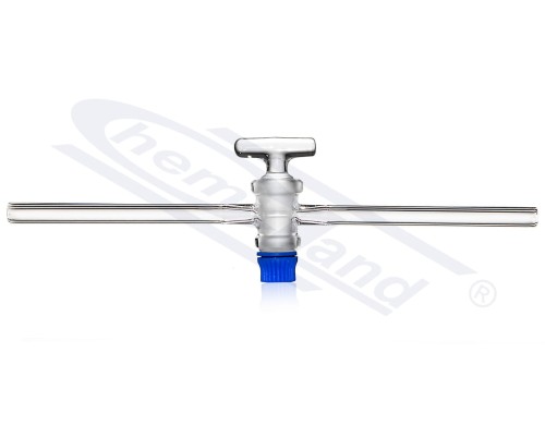 Glass tap hole 2.5 keyhole 12.5, tube 8mm, CHEMLAND NEW LINE