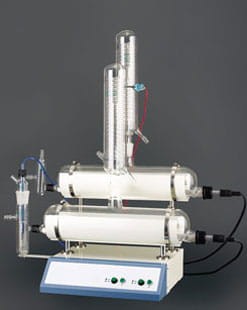 destylator szklany 2 x wydajność destylacji 1,6 l/h