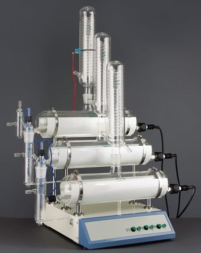 destylator szklany 3 x wydajność destylacji 1,5 l/h