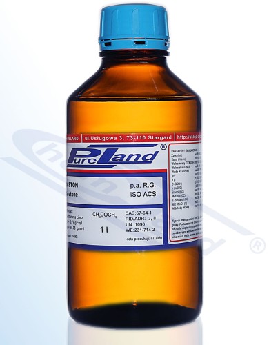 Acetone PureLand p.a. R.G. ISO ACS op=1 litre
