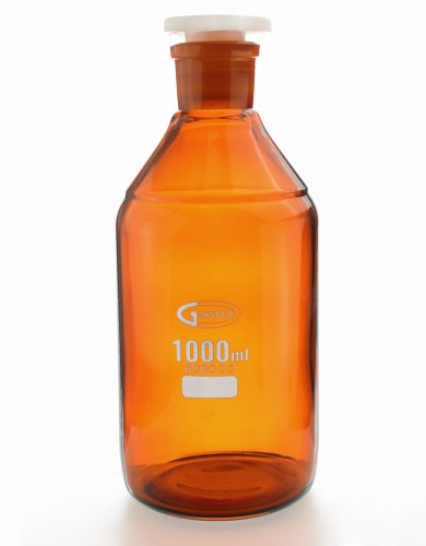 Butelka z korkiem BORO 3.3 01000 WS 29/32 ORANGE SiO2&gt:80,5% Glassco PP