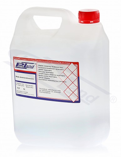Woda demineralizowana PureLand, kanister HDPE 5l