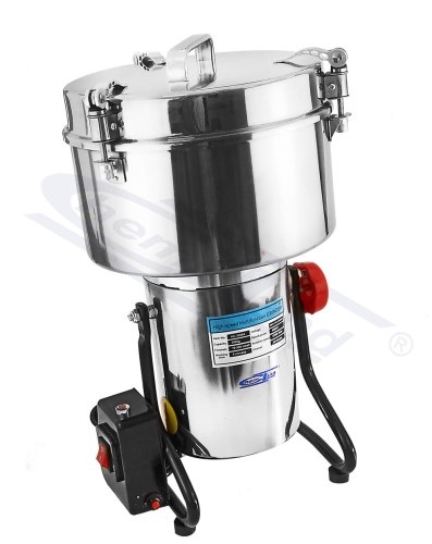 młynek laboratoryjny 3000g, zamknięcie dociskowe, stopień rozdrobnienia 70-300 mesh, prędkość 36000 RPM