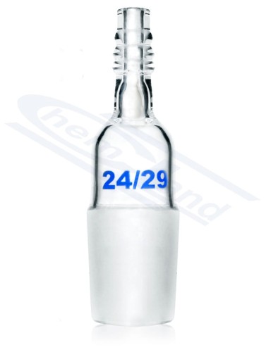 tube socket with glass socket 24/29 - straight