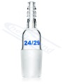tube socket with glass socket 29/32 - straight