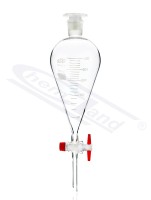 Rozdzielacz Squiba ze zgorzeliną 24/29 kranPTFE1000ml CHEMLAND