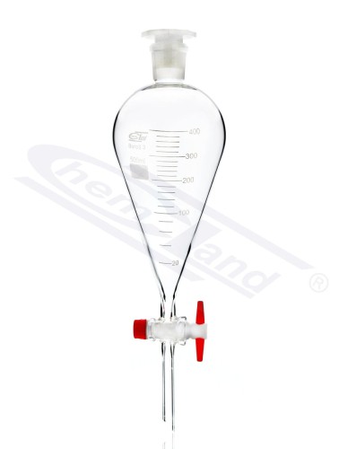 Rozdzielacz Squiba ze zgorzeliną 24/29 kranPTFE1000ml CHEMLAND