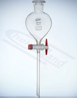 Rozdzielacz gruszkowy PP z korkiem PP szlifowany 24/29 kran PTFE0500ml