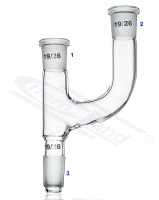 gniazdo trójkątne proste 2x29/32 zew. 1x 45/40 GLASSCO