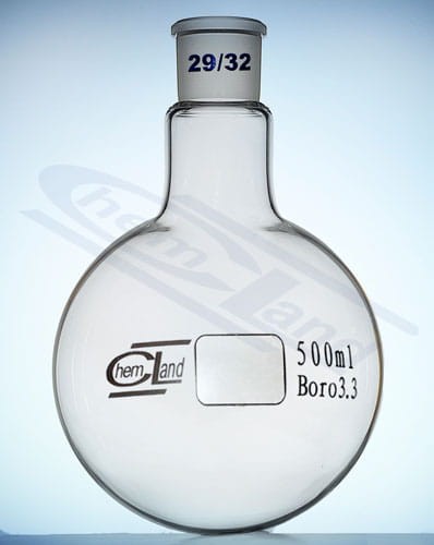 Kolba okrągłodenna 00025ml mielona 14/23 CHEMLAND
