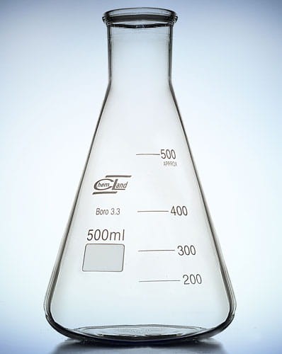 Narrow-necked conical flask 00025 ml CHEMLAND
