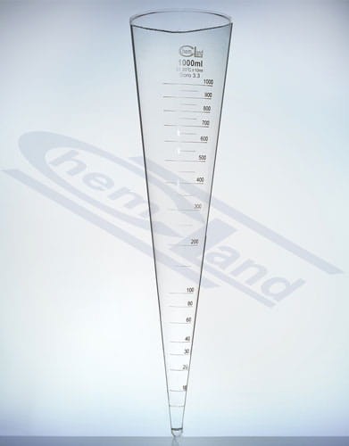 Lejek Imhoffa 1000ml z zamkniętą szklaną końcówką