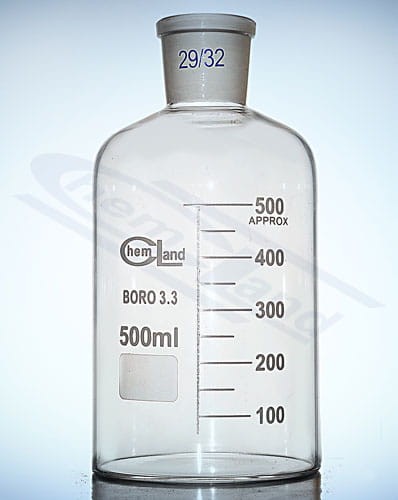 Butelka z BORO 3.3 00100 WS 29/32 SiO2&gt:80,5%