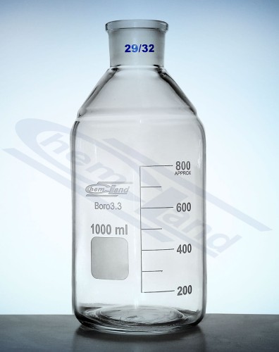 Butelka z BORO 3.3 01000 WS 29/32 SiO2&gt:80,5%