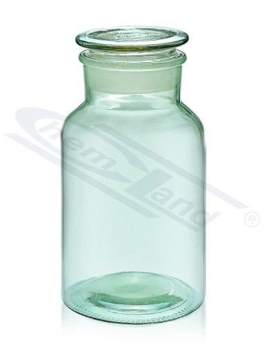 Bottle with cork white SZ/SZ 02000 soda-lime-silicon green glass colour
