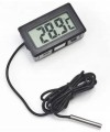 Termometr Elektroniczny LCD Czarny (-50 / 110*C)