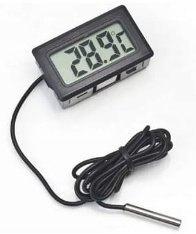 Termometr Elektroniczny LCD Czarny (-50 / 110*C)