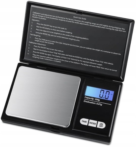 Waga Elektroniczna + baterie | 500g dokł. 0,01g |