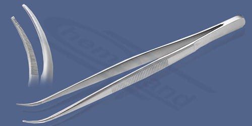 Ostre końcówki pęsety z giętej stali 18-8 długość 145 mm
