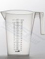 beaker with handle PP scale black 3000ml