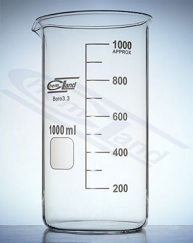 tall beaker 00800 ml with CHEMLAND boroclime