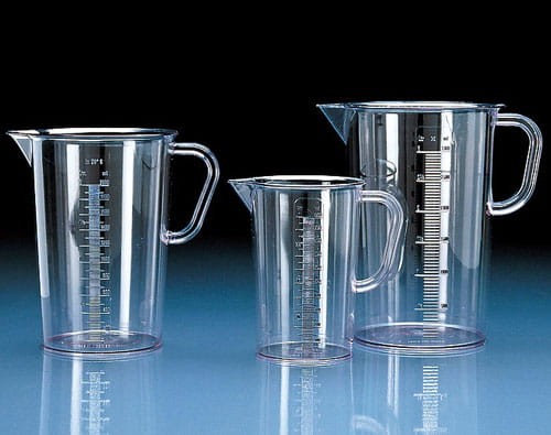 zlewka z uchem SAN sk tłoczona pojemność 1000ml