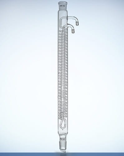 Dimroth condenser radiator cooler 600mm long 2x 45/40kr. glass