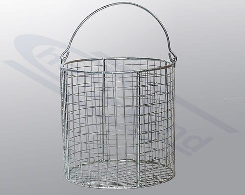 circular sterilisation basket 210 x 180 AISI 304 steel