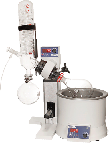 Vacuum evaporator RE-100-S manual LED (speed, temp, time) 20-200rpm temp.up to 180C