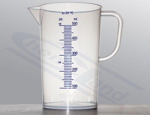 zlewka z uchem, PP sk tłoczona niebieska, pojemność 5000ml