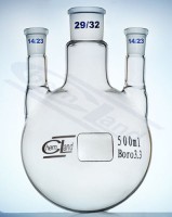 spherical flask 3 straight necks 1000ml 29/32 and 14/23